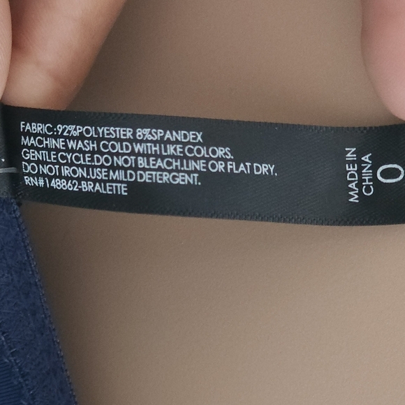 Lightly Lined Microfiber Plunge Bralette - Picture 6 of 6